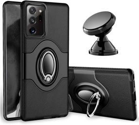 img 4 attached to 📱 eSamcore Note 20 Ultra Case: Phone Ring Holder Case + Magnetic Car Mount Kickstand Grip for Samsung Galaxy Note 20 Ultra 5G 6.9" [Black]