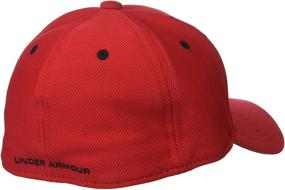 img 2 attached to 🧢 Under Armour Boys' Little Baseball Hat, Red 1, 4-6 with Front Signature Logo