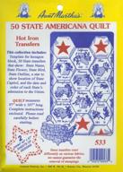 🌸 aunt martha's all-american iron on transfer patterns: 50 states, including outlines, birds, and flowers logo