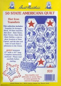 img 1 attached to 🌸 Aunt Martha's All-American Iron On Transfer Patterns: 50 States, including Outlines, Birds, and Flowers