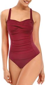 img 2 attached to SHEKINI Twisted Tankini Control Swimsuit