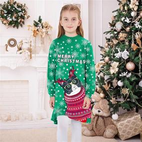 img 2 attached to 👗 Ideal Toddler Christmas Reindeer Snowflake Girls' Dresses