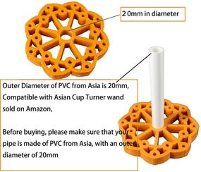 img 1 attached to 🖋️ Адаптер для ручки, совместимый с трубой 20 мм + набор из 16 блестящих держателей для ручек из деревянной бурти и эпоксидный насадок для стакана для самодельного ремесла с инкрустацией ручек из смолы.