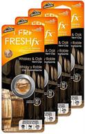 armor all freshfx car air freshener vent clip, 4-pack (whiskey & oak) - refresh your ride with long-lasting fragrance! logo