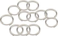 🔑 enhance security and organization with wisdompro 12 pack of 12mm small titanium alloy split rings logo