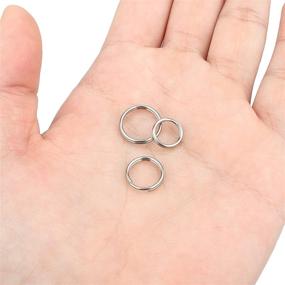 img 2 attached to 🔑 Enhance Security and Organization with Wisdompro 12 Pack of 12mm Small Titanium Alloy Split Rings