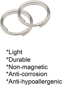 img 1 attached to 🔑 Enhance Security and Organization with Wisdompro 12 Pack of 12mm Small Titanium Alloy Split Rings