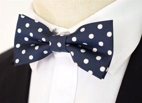 img 1 attached to 🎀 Handmade Pre-Tied Classic Polka Dot Bow Ties M132 by Carahere Boys - Optimize your SEO