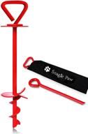 🐶 secure dog tie out stake: heavy duty yard anchor for dogs - camping-ready logo