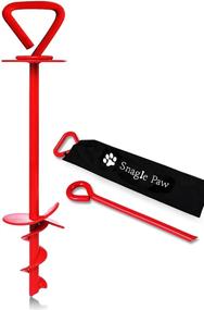 img 4 attached to 🐶 Secure Dog Tie Out Stake: Heavy Duty Yard Anchor for Dogs - Camping-Ready