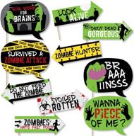 funny zombie zone halloween birthday logo