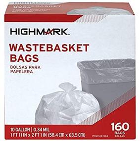 img 2 attached to 🗑️ Highmark Trash Bags - Bulk Pack of 160, 10 Gallons Capacity, DP00504: Effective Waste Management Solution