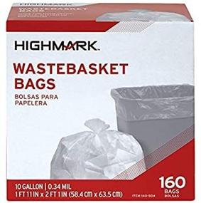 img 4 attached to 🗑️ Highmark Trash Bags - Bulk Pack of 160, 10 Gallons Capacity, DP00504: Effective Waste Management Solution