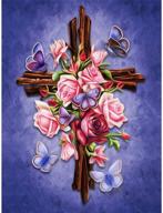 🎁 love the cross diamond painting kit - pigpigboss 5d diy religion diamond embroidery cross stitch kit love the cross mosaic pattern, perfect christmas gift for adults (11.8 x 15.7 inch) logo