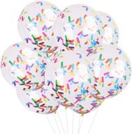 ice cream sprinkle balloons: colorful latex party 🍦 pack with confetti balloons - 50pcs, 12-inch birthday balloons logo