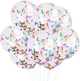 img 4 attached to Ice Cream Sprinkle Balloons: Colorful Latex Party 🍦 Pack with Confetti Balloons - 50PCS, 12-Inch Birthday Balloons