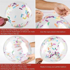 img 2 attached to Ice Cream Sprinkle Balloons: Colorful Latex Party 🍦 Pack with Confetti Balloons - 50PCS, 12-Inch Birthday Balloons