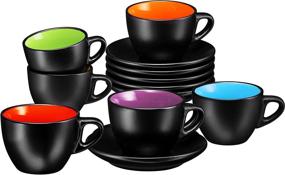 img 4 attached to ☕ Bruntmor 2-Ounce Espresso Cups with Saucers