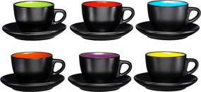 img 1 attached to ☕ Bruntmor 2-Ounce Espresso Cups with Saucers