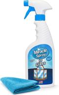 miraclespray for glass: achieve streak-free shine on mirrors, windows, 🧼 kitchen, home, and auto with this 16 ounce kit, including microfiber towel logo