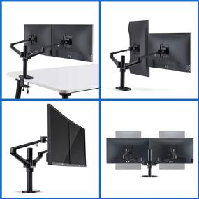 img 3 attached to 💻 Versatile 4-Arm Adjustable Desk Bed Holder Mount Stand for Laptops and Monitors