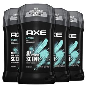 img 4 attached to 🪓 AXE Aluminum-Free Deodorant: Long Lasting Odor Protection Apollo Sage & Cedarwood 3.0 oz 4 Count
