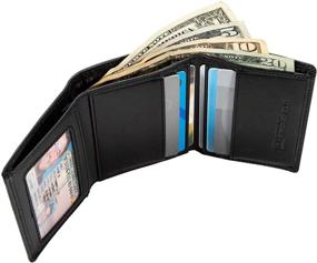 img 1 attached to 🔒 Trifold Wallet with Enhanced Slim RFID Blocking