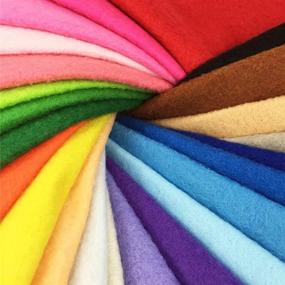 img 3 attached to 🎨 Felt Fabric Misscrafts: 28pcs 12"x8" 1.4mm Thick Soft Felt Nonwoven Fabric Sheets Pack for DIY Craft, Sewing, Patchwork, Assorted Colors with Thread Bag