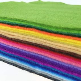 img 1 attached to 🎨 Felt Fabric Misscrafts: 28pcs 12"x8" 1.4mm Thick Soft Felt Nonwoven Fabric Sheets Pack for DIY Craft, Sewing, Patchwork, Assorted Colors with Thread Bag