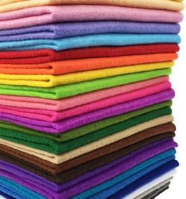img 4 attached to 🎨 Felt Fabric Misscrafts: 28pcs 12"x8" 1.4mm Thick Soft Felt Nonwoven Fabric Sheets Pack for DIY Craft, Sewing, Patchwork, Assorted Colors with Thread Bag
