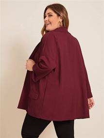 img 3 attached to WDIRARA Plus Size Long Sleeve Blazer: Casual Open Front Cardigan Jacket for Women - Perfect for Improved SEO