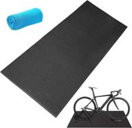 🚴 quwei bike training mat: premium hardwood floor carpet protector for efficient indoor bicycle workouts on treadmills & peloton/spin bikes logo