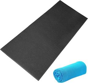 img 2 attached to 🚴 QUWEI Bike Training Mat: Premium Hardwood Floor Carpet Protector for Efficient Indoor Bicycle Workouts on Treadmills & Peloton/Spin Bikes