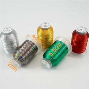 img 1 attached to 💫 Brothread 20 Assorted Colors Metallic Embroidery Machine Thread Kit - 500M (550Y) Each Spool for Computerized Embroidery and Decorative Sewing. Boost your SEO!