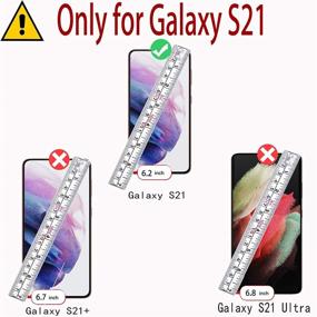 img 3 attached to 📱 Чехол Monasay Galaxy S21 5G с защитным стеклом - стильный флип-фолио из кожи для мобильного телефона с карманом для кредитной карты