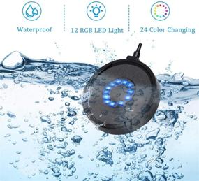 img 1 attached to 🐠 Enhance Your Aquarium's Vibrance with LEDGLE Aquarium Bubble Light - Round Fish Tank Air Bubbler and 24 Color Changing LEDs