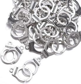 img 1 attached to Handcuffs Supplies Pendants Accessory 16Mmx24Mm