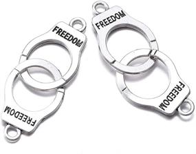 img 2 attached to Handcuffs Supplies Pendants Accessory 16Mmx24Mm