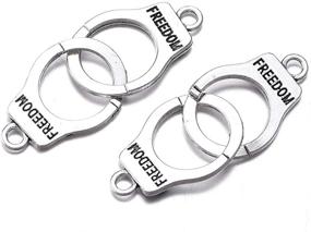 img 4 attached to Handcuffs Supplies Pendants Accessory 16Mmx24Mm