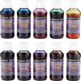 img 3 attached to 🎨 Sargent Art 22-6210 - Watercolor Magic Set: 10-Count, 4-Ounce Bottles - Vibrant Artists' Watercolors