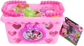 img 3 attached to Just Play Minnie Bow-Tique Bowtastic Shopping Basket Set