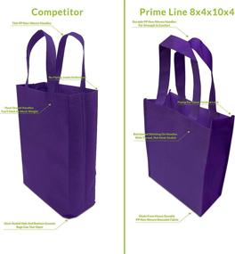 img 1 attached to 👜 Versatile and Durable Reusable Bags with Handles: Ideal for Shopping, Gifts, Groceries, Merchandise, and Events - Eco-Friendly Choice