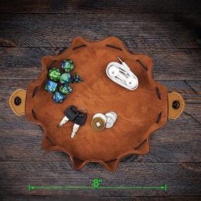 img 2 attached to 👜 Roleplaying Handmade Leather Bag Tray Draw Money Pouch