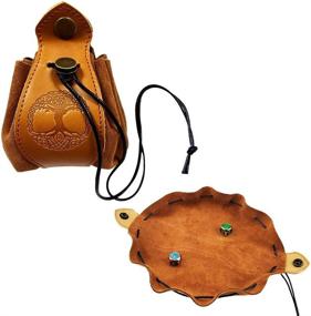 img 4 attached to 👜 Roleplaying Handmade Leather Bag Tray Draw Money Pouch
