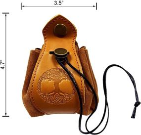 img 3 attached to 👜 Roleplaying Handmade Leather Bag Tray Draw Money Pouch