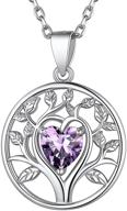 sterling necklaces simulated amethyst birthstone logo