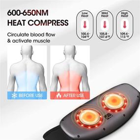 img 1 attached to Массажер для поясницы LuxeHeat: универсальный беспроводной пояс с пультом дистанционного управления - идеальное облегчение от боли в спине и массаж живота.