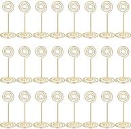 shappy 24 pack gold wedding table name number holders - elegant card holder stands for place cards, menus, photos, and more! logo