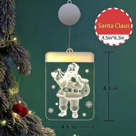 🎅 suction cup santa claus curtain light: led christmas window lights ornament for party décor & room decoration логотип