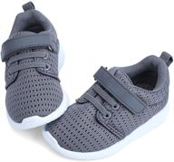 hiitave toddler shoes: lightweight breathable sneakers for running and walking - stylish, washable and strap athletic tennis shoes for boys and girls logo